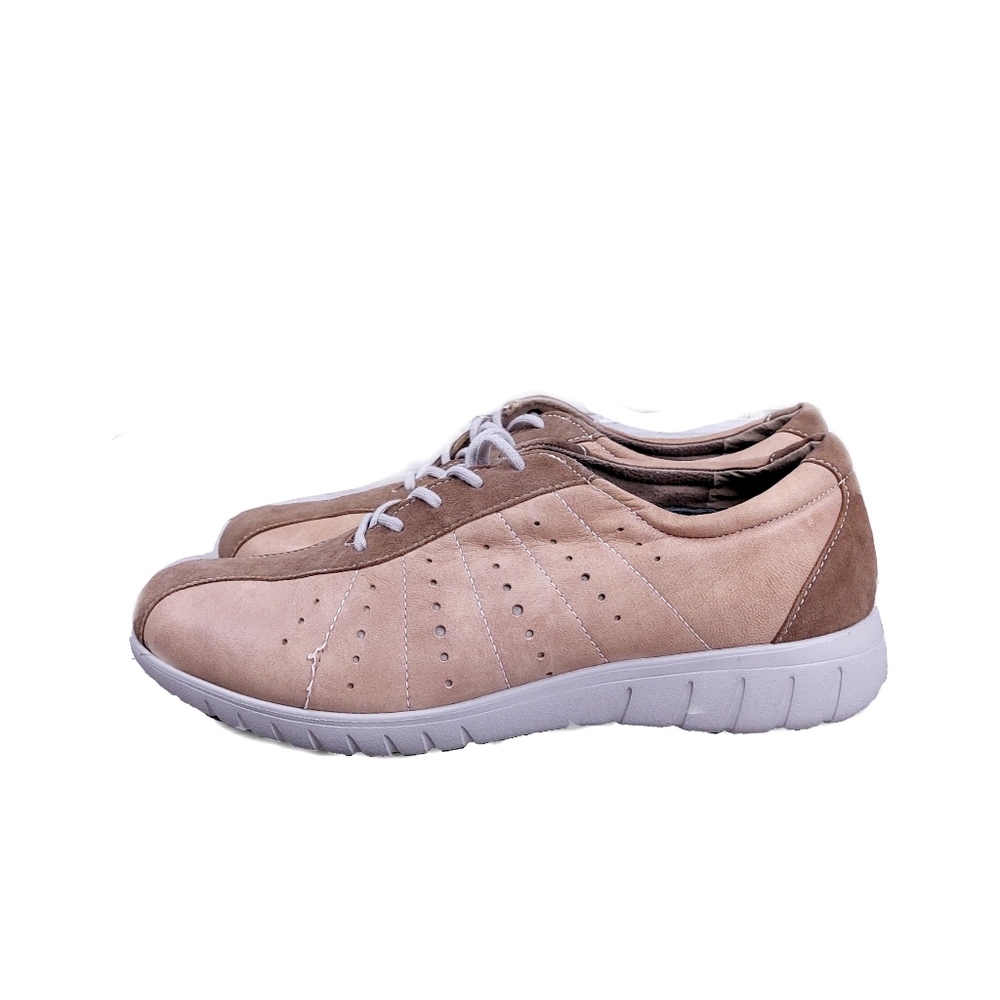 Munro EUC Womens 8M Tori Oxford Brown/Tan Suede Shoe Sneakere - Picture 4 of 7